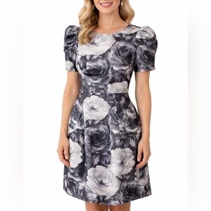 NWT. Asian Couture Designer SIXDO. Roses cocktail dress.